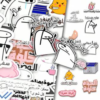 30 张阿拉伯讽刺贴纸 - 防水乙烯基，适用于笔记本电脑、笔记本、水杯、手提箱等 - 讽刺 DIY 剪贴簿礼物