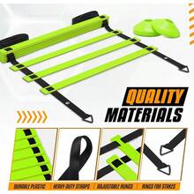 Agility Ladder Adjustable Speed And Agility Training Equipment For All Ages Durable Portable Multiple Combo Sets Availablegift