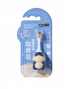 1 szt. szczoteczka do zębów dla dzieci z miękkim włosiem i kreskówkową, uroczą wydrą, szczoteczka do zębów dla niemowląt 0-3 lat, szczoteczka do zębów dla dzieci 3-6 lat, szczoteczka do zębów dostosowana do wieku, dokładne czyszczenie i usuwanie plam, szczoteczka do nauki szczoteczki dla niemowląt