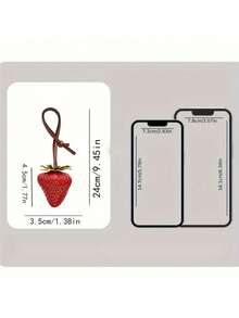 小号树脂草莓可爱吊坠树脂钥匙扣包包饰品适合婚礼生日婴儿洗礼旅行纪念品毕业乔迁派对等场合秋季 Y2K - 彩色 - 查看 2