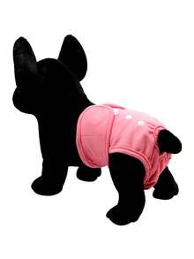 1 peça de fralda de pano para cachorro, calças higiênicas para animais de estimação com de cor sólida - Cinza - Ver 13