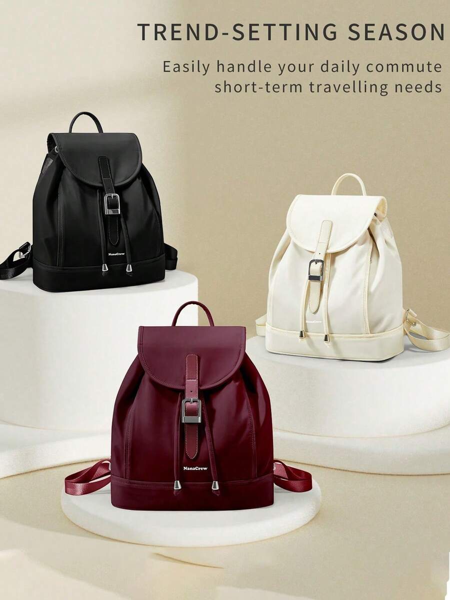 女士背包休闲背包旅行背包笔记本电脑背包书包大容量尼龙防水带多个口袋和防盗口袋可容纳 15.6 英寸笔记本电脑适合旅行工作假期购物适合男孩女孩学生男士礼物送给女性的礼物 - 彩色 - 查看 1