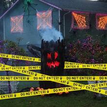Halloween Decoran Caun Tape Do Not Enter Yellow Cary Caun Roll Crime Cene 2In X 82Ft Halloween Outdoor Decor DIY Tape Cary Warning For Indoor And Ouide Party Upplie Danr Zone