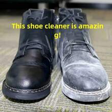 Single-Sided Sponge Leather Cleaning Brush - Quickly Polish Shoes, Boots, Jackets, Watch Straps & Jewelry Polisher - Effectively Remove Dirt, Give Bright Gloss - Portable Leather Care Tool - Đen 1 gói - Xem 6