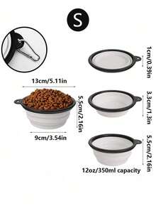 1pc Dog Bowl Pet Collapsible Bowls, Portable And Foldable Pet Travel Bowls Collapsable Dog Water Feeding Bowls Dish For Dogs Cats And Small Animals(Random Color)