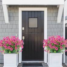 1/3/8/80 Mazzi di Fiori Artificiali per Esterni/Interni, Giardini, Verande, Fioriere per Davanzali, Casa, Matrimoni, Stile Fattoria, Piante di Fiori Finti, Fiori Artificiali da Esterno, Durevoli e Non Sbiadenti, Fiori di Plastica Finti, Piante Finte, per Decorazione, Vasi Appesi, Decorazione Floreale per Casa e Cucina, Decorazione per il Ringraziamento, Ognissanti, Autunno - Fucsia - Visualizzare 6