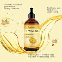 200/100ml Vitamin E Essential Oil - With Moisturizing And Firming Effects, Suitable For Aromatherapy And Skin, Facial, Hair & Body Care, Comes With Dropper, Soothing Scent | All Skin Types