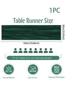 1/5/10Pcs 90*180cm/90*300cm/90*400cm Bohemian Style Green Gauze Long Tablecloth, Translucent Cheesecloth Romantic Tablecloth, Suitable For Wedding Reception Bride Holiday Birthday Valentine's Day Party Dining Table Restaurant Dressing Table Decoration, Home Decoration, Scene Decoration