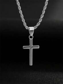 Men's Fashion Business Casual Jewelry Set, Cross Necklace And Bracelet Matching Pair, Perfect Gift For Father's Day, Christmas, Thanksgiving - Multicolor - View 7