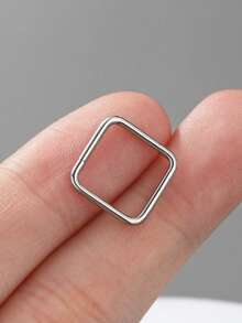 2PCS Stainless Steel Square Earring Jewelry Women Cartilage Nose Ring Hoop Septum Ring 16G For Any Occasion