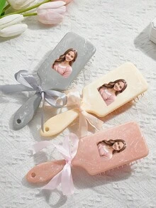 1把定制照片雕刻发梳，个性化顺发梳，伴娘礼物，女孩生日礼物，腮红粉色气垫梳，祖母礼物，周年纪念礼物，情人节礼物，生日礼物，结婚礼物，母亲节礼物，闺蜜礼物，送给妈妈的礼物，送给女朋友的礼物，送给她的礼物，送给妻子的礼物，圣诞礼物 - 彩色 - 查看 4