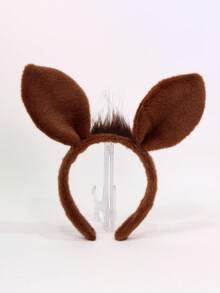 1pc Cute Animal Ear Headband, Party Costume Headpiece,Halloween - Brown - View 2