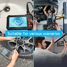 1pc Industrial Endoscope Borescope Camera With Light, 4.3" HD LCD Screen, 8 LED Lights, 16.5ft Semi-Rigid Cable, USB Rechargeable - For Auto Repair, Plumbing, Sewer Inspection, Sewer Inspection Tool, Robust Design, Durable Construction