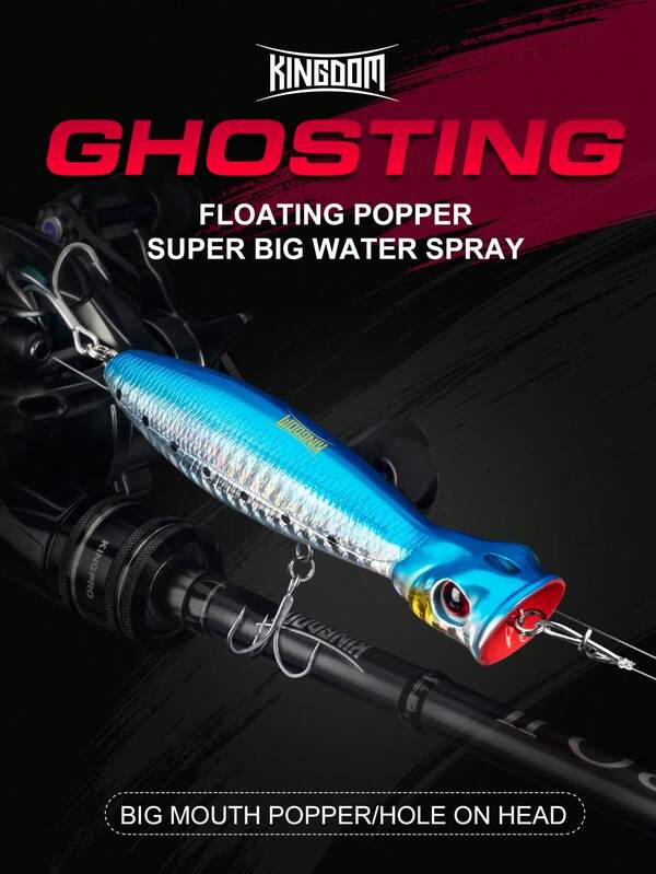 KINGDOM Kingdom TopWater Popper Fishing Lures 80mm 100mm 130mm 1pc 2pcs 3pcs 5pcs Hard Artificial Baits Floating Wobblers Fishing Tackle Baits