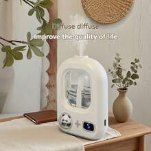 1 Stück 500mAh wiederaufladbarer Nebelverteiler & Luftbefeuchter, erfrischt und reinigt Ihren Raum, 3 einstellbare Modi, mit beruhigender Atmosphäre, Heim-, Schlafzimmer-, Wohnzimmer-Dekoration, Schlafzimmer-Luftbefeuchter | Moderne Ästhetik | Aroma-Diffuser, Nebelverteiler