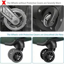 Funda protectora Vancle, 8 piezas de fundas protectoras de silicona para ruedas de equipaje, a prueba de golpes - 1 - Ver 4