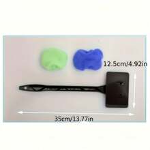 One Set, 2-In-1 Car Window Brush With Replaceable Head Cover - Anti Fog Wiping Brush And Dust Removal Tool, Ideal For Clear And Transparent Car Windows - Suitable For Car Washing And Glass Cleaning - Mixed Color Double Cloth Head One Pack - View 2