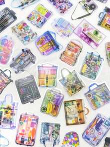 50pcs X-Ray Field Of View Sticker Cartoon Medical Equipment Decal DIY Scrapbook Laptop Suitcase Stationery Sticker For Doctor Gift - Multicolor - View 3