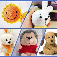 Safety Eyes With Washers - Expressive Black & Bead-Filled Crochet Doll Eyes & Noses For Amigurumi, Crochet Crafts, DIY Dolls - Secure Screw-On Design, Multi-Size (Small To Large) - Durable & Easy To Use, Ideal For Beginners & Experts - Includes Black & White Eyes In Various Sizes For Amigurumi And Doll Making, Sew On Eyes, Noses For Stuffed Animals - Black - View 6