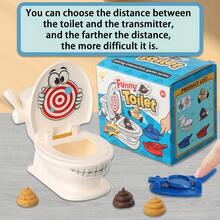 Poop Shooting - Fun Family Game - Fast Crazy Poop Shooting Game For Youngsters - Includes 1 Toilet, 2 Quick Launchers, 6 Soft Plastic Toy Poops, Suitable For 3 4 5 6 7 8 9 Years Old Boys And Girls Toy Gift - Multicolor - View 5