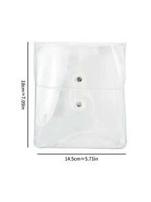 1 Stück transparente PVC-umhüllte Kabel-Aufbewahrungstasche, Stifteetui mit großer Kapazität, Dokumententasche, Kosmetikorganizer, minimalistischer klarer Aufbewahrungsbeutel, süße Cartoon-Stifttasche für Studenten