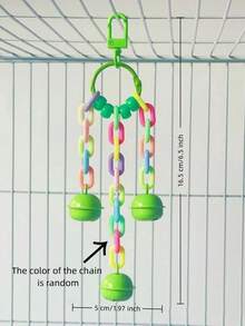 1 szt. akrylowa zabawka dzwonek dla papugi, zawieszka do klatki dla ptaków, zabawka dzwonek do gryzienia ptaków, uspokajająca zabawka dzwonek, dekoracyjna zawieszka do klatki dla ptaków, artykuły dla ptaków