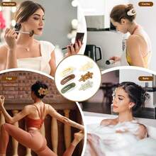 pinza para el cabello  6 Piezas Pinzas para Cabello - Broches para Cabello de Mujer, Mate Antideslizante Multiestilo, Accesorios para Cabello Mujer para Todos Los Peinados (Neutros) - Neutrales - Ver 7