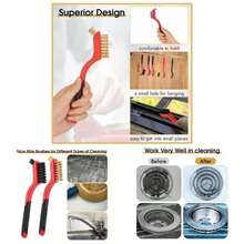 6 Pieces Wire Brushes Set, Small Metal BrassStainless SteelNylon Brushes Cleaning Metal Rust And Paint Removal