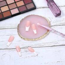 Resin Nail Art Palette, Nail Polish Palette Nail Painting Mixed Color Palette Gilded Edge Nail Art Color Mixing Tray DIY Nail Gel Makeup Display Board Pallet For Nail Art - 粉色 - 查看 6