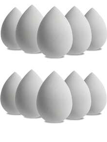 10个多功能美妆海绵，粉底晕染海绵，柔软遮瑕海绵，多用途化妆工具，水滴形美妆海绵，干湿两用，适用于液体、膏状和粉状粉底，非常适合化妆新手和爱好者，适合所有肤质，多种颜色可选，价格实惠，适合作为圣诞礼物，化妆品，化妆工具，物美价廉，礼品，女士礼物，圣诞礼物，赠品，旅行，廉价好物，旅行必备 - 黑色 - 查看 17