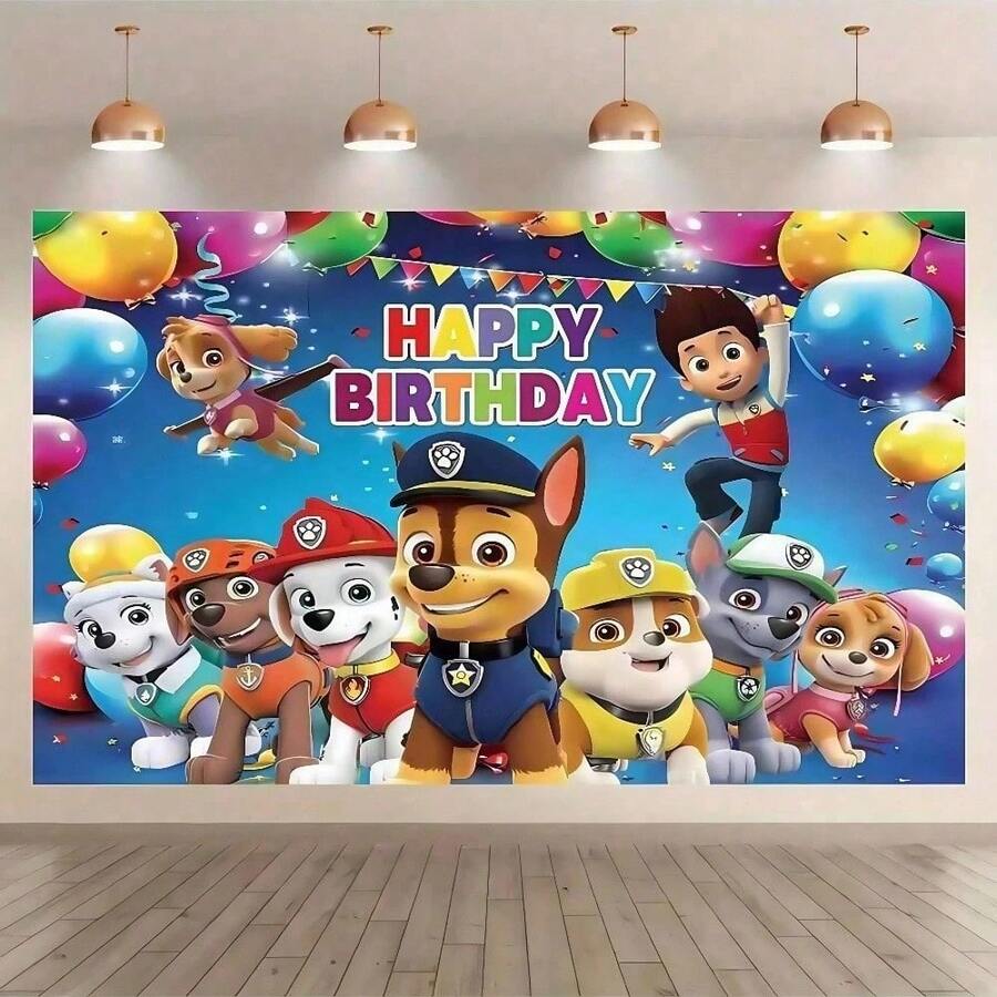 Paw Patrol Paw Patrol Authorized Supplies And Decorations For Birthday Party Cake Table, Backdrop, Banner, Perfect Birthday Party Room Decoration, Wall Background, Photo Booth Props, Party Decorations Anime Figure Decoration Anniversaire Pat Patrouille