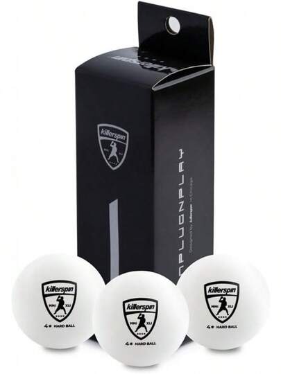 Killerspin 4-40+ pelotas de pong| Nuevas pelotas de tenis de mesa estándar de plástico ABS de 40 mm| Pelotas de competición para torneos| Calidad ITTF| Calidad de campeonato| Blanco 3 unidades