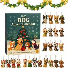 Dog Advent Calendar 2025, 24 Days Advent Calendar Dog Lovers, 24 Cute Dog Hanging Ornaments Tree, Corgis, Huskies More, Set Dog Lovers A - #A - Ver 1