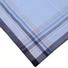 3/6/12pcs Classic Cotton Handkerchiefs - Unisex Fashion Plaid Pocket Squares, Multi-Color Options, Soft & Durable For Daily Use (Random Color)