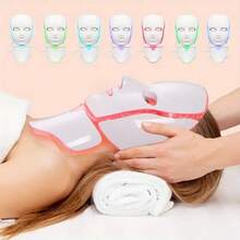 [LED Facial Mask] 7 Colors LED Facial Mask Device - Beauty Skin Care Mask Machine, Facial Skin Care Tools For Valentine's Day And Other Festivals - 美規A型插(110-127V) - 查看 5