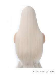 5*0.5 Synthetic Lace Front Wig Long Smooth Straight Edge Lace Front Wig Suitable For Women's Daily Party Use - Multicolor - View 5