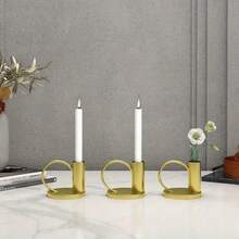 Nordic Style Candlestick Geometric Candle Holder Wedding Festival Decor Home Dinner Table Decoration Candle Stand