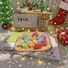 10pcs Colorful Cartoon Acrylic Clips, Office Supplies File Organizer, Creative Double-Sided Memo Holder, Fun File Organizer Clips, Cute Clips, Sticker Holder Clips, Christmas Holiday Gifts, Daily Storage Clips, Christmas Holiday Packaging Decor, Bag Sealing Clips