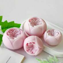 1 Pc Austin Rose Candle Silicone Mold DIY Flowers Candle Making Soap Resin Chocolate Mold Valentine's Birthday Gifts Craft Home Decor - White - View 6
