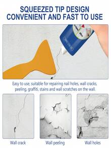 墙体裂缝修补石膏：墙体损坏、划痕、凹痕、裂缝、钉孔修补、局部墙体修补石膏