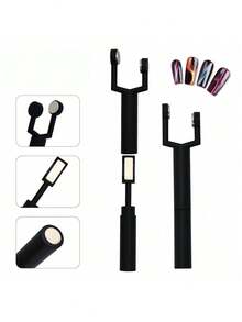 Żelowy lakier do paznokci 3D Cat Eye z magnesami na paznokcie, magnesy na paznokcie w kształcie kociego oka, magnesy na paznokcie z podwójną główką, magnetyczne długopisy do paznokci w paski, akcesoria do paznokci, narzędzia do paznokci, wielofunkcyjny zestaw magnesów do manicure DIY