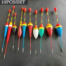10pcs Colorful Fishing Floats - Mixed Sizes, High Buoyancy Foam Floats With Long Tail Design For Enhanced Stability And Control - Multicolor - View 2