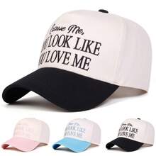 1Piece Men Letter Embroidered Patchwork Baseball Cap Outdoor Adjustable Sunscreen Leisure Hat Spring Autumn Travel Tourism Beach Vacation - 彩色 - 查看 7