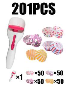 401pcs/201pcs/101pcs/51pcs/1pc Non-Stick Baking Paper Cups, Cake Cups, Oven Molds, Cake Liners, Cake Spatula, Chocolate Sauce & Batter Measuring Spoon