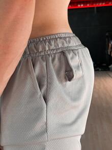 Men's 2-In-1 Bermuda Shorts Gym Running Fitness With Compression Workout - 深灰色 - 查看 3