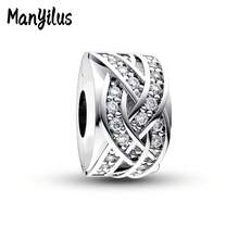 Manyilus Manyilus 1 Stück Sterling Silber Anhänger Perle Clip, Stern Mond funkelnde Diamanten Herz Charm Serie. Geeignet für Armbänder, Halsketten und Armreifen, es ist ein ausgezeichnetes Schmuckgeschenk für Freunde, Familie und Damen - ideal als Geburtstagsgeschenk, Muttertagsgeschenk und Freundschaftstagsgeschenk.