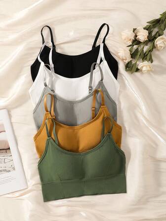 5 Adet/Takım Kadınlar İçin Kablosuz Sırtı Açık Ayarlanabilir Askılı Nefes Alabilen Sütyen