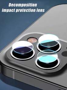 Mr. War Gorilla 1 Set, Compatible With IPhone 17/16/17 Pro/16 Pro, 16 Plus/17 Air/17 Pro Max/16 Pro Max/15 Pro, High-Definition Rear Camera Lens Protector Film, Tempered Glass Lens Film Applicable For 15 Plus/15 Pro Max/14 Plus/14 Pro/14 Pro Max - Clear - View 4