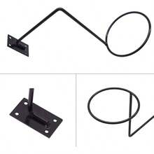 - Juego de 3 soportes para casco de motocicleta, de metal montado en la pared, para chaquetas, abrigos, sombreros, casco de bicicleta, accesorios de motocicleta - Negro - - Ver 3