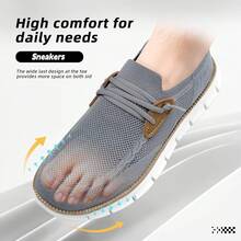 Mens Casual Loafers Shoes Slip On Fashion Walking Dress Sneakers Business Oxfords Work Lightweight Soft Sole Zapatos-20256688 - 灰色 - 查看 5